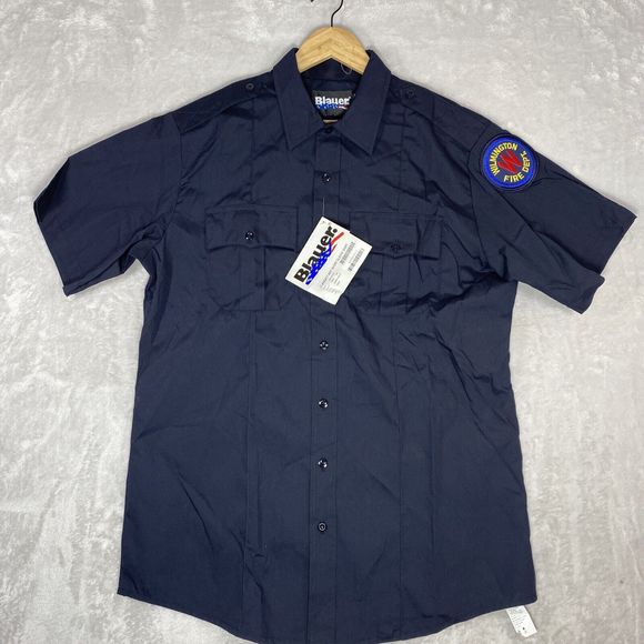 Blauer Classact 8421 Short Sleeve Shirt Large Wilmington Fire Dept Patch - Picture 2 of 6